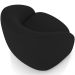 Kit 02 Poltronas Decorativas Giratória Angelina M03 Veludo Preto - Lyam Decor