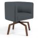 Kit 02 Poltronas Decorativas Giratória Base Ka Betina D02 Corano Cinza C-03 - Lyam Decor
