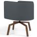 Kit 02 Poltronas Decorativas Giratória Base Ka Betina D02 Corano Cinza C-03 - Lyam Decor