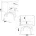 Kit 02 Poltronas Decorativas Giratória Base Ka Betina D02 Linho Cinza C-416 - Lyam Decor