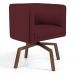 Kit 02 Poltronas Decorativas Giratória Base Ka Betina D02 Veludo Marsala B-278 - Lyam Decor