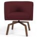 Kit 02 Poltronas Decorativas Giratória Base Ka Betina D02 Veludo Marsala B-278 - Lyam Decor