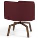 Kit 02 Poltronas Decorativas Giratória Base Ka Betina D02 Veludo Marsala B-278 - Lyam Decor
