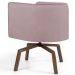 Kit 02 Poltronas Decorativas Giratória Base Ka Betina D02 Veludo Rosê B-305 - Lyam Decor