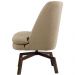 Kit 02 Poltronas Decorativas Giratória Base Ka Pérsia D02 Linho Bege C-129 - Lyam Decor