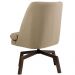 Kit 02 Poltronas Decorativas Giratória Base Ka Pérsia D02 Linho Bege C-129 - Lyam Decor