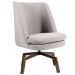 Kit 02 Poltronas Decorativas Giratória Base Ka Pérsia D02 Rústico Bege C-316 - Lyam Decor