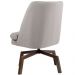 Kit 02 Poltronas Decorativas Giratória Base Ka Pérsia D02 Rústico Bege C-316 - Lyam Decor