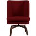 Kit 02 Poltronas Decorativas Giratória Base Ka Pérsia D02 Veludo Marsala B-278 - Lyam Decor
