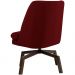 Kit 02 Poltronas Decorativas Giratória Base Ka Pérsia D02 Veludo Marsala B-278 - Lyam Decor