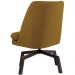 Kit 02 Poltronas Decorativas Giratória Base Ka Pérsia D02 Veludo Mostarda B-260 - Lyam Decor