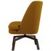 Kit 02 Poltronas Decorativas Giratória Base Ka Pérsia D02 Veludo Mostarda B-260 - Lyam Decor