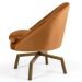 Kit 02 Poltronas Decorativas Giratória Base Ka Rafa D02 Veludo Telha B-262 - Lyam Decor