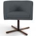 Kit 02 Poltronas Decorativas Giratória Base X Betina D02 Corano Cinza C-03 - Lyam Decor