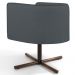 Kit 02 Poltronas Decorativas Giratória Base X Betina D02 Corano Cinza C-03 - Lyam Decor