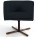Kit 02 Poltronas Decorativas Giratória Base X Betina D02 Corano Preto C-05 - Lyam Decor