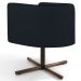 Kit 02 Poltronas Decorativas Giratória Base X Betina D02 Corano Preto C-05 - Lyam Decor