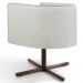 Kit 02 Poltronas Decorativas Giratória Base X Betina D02 Linho Bege C-107 - Lyam Decor