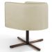 Kit 02 Poltronas Decorativas Giratória Base X Betina D02 Linho Bege C-129 - Lyam Decor