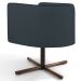 Kit 02 Poltronas Decorativas Giratória Base X Betina D02 Linho Chumbo C-465 - Lyam Decor