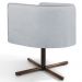 Kit 02 Poltronas Decorativas Giratória Base X Betina D02 Linho Cinza C-315 - Lyam Decor