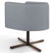 Kit 02 Poltronas Decorativas Giratória Base X Betina D02 Linho Cinza C-416 - Lyam Decor
