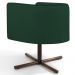 Kit 02 Poltronas Decorativas Giratória Base X Betina D02 Linho Verde Musgo C-117 - Lyam Decor