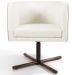 Kit 02 Poltronas Decorativas Giratória Base X Betina D02 Veludo Bege B-309 - Lyam Decor