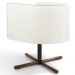 Kit 02 Poltronas Decorativas Giratória Base X Betina D02 Veludo Bege B-309 - Lyam Decor