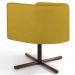 Kit 02 Poltronas Decorativas Giratória Base X Betina D02 Veludo Mostarda B-279 - Lyam Decor