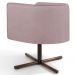 Kit 02 Poltronas Decorativas Giratória Base X Betina D02 Veludo Rosê B-305 - Lyam Decor
