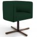 Kit 02 Poltronas Decorativas Giratória Base X Betina D02 Veludo Verde Musgo B-303 - Lyam Decor
