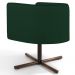 Kit 02 Poltronas Decorativas Giratória Base X Betina D02 Veludo Verde Musgo B-303 - Lyam Decor