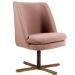 Kit 02 Poltronas Decorativas Giratória Base X Pérsia D02 Algodão Rosa C-105 - Lyam Decor