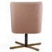 Kit 02 Poltronas Decorativas Giratória Base X Pérsia D02 Algodão Rosa C-105 - Lyam Decor