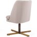 Kit 02 Poltronas Decorativas Giratória Base X Pérsia D02 Linho Bege C-107 - Lyam Decor