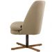 Kit 02 Poltronas Decorativas Giratória Base X Pérsia D02 Linho Bege C-129 - Lyam Decor