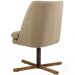 Kit 02 Poltronas Decorativas Giratória Base X Pérsia D02 Linho Bege C-129 - Lyam Decor
