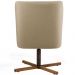 Kit 02 Poltronas Decorativas Giratória Base X Pérsia D02 Linho Bege C-129 - Lyam Decor