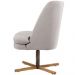 Kit 02 Poltronas Decorativas Giratória Base X Pérsia D02 Rústico Bege C-316 - Lyam Decor