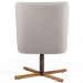 Kit 02 Poltronas Decorativas Giratória Base X Pérsia D02 Rústico Bege C-316 - Lyam Decor