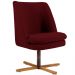 Kit 02 Poltronas Decorativas Giratória Base X Pérsia D02 Veludo Marsala B-278 - Lyam Decor
