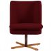 Kit 02 Poltronas Decorativas Giratória Base X Pérsia D02 Veludo Marsala B-278 - Lyam Decor