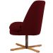 Kit 02 Poltronas Decorativas Giratória Base X Pérsia D02 Veludo Marsala B-278 - Lyam Decor