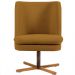 Kit 02 Poltronas Decorativas Giratória Base X Pérsia D02 Veludo Mostarda B-260 - Lyam Decor