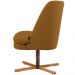 Kit 02 Poltronas Decorativas Giratória Base X Pérsia D02 Veludo Mostarda B-260 - Lyam Decor