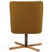 Kit 02 Poltronas Decorativas Giratória Base X Pérsia D02 Veludo Mostarda B-260 - Lyam Decor