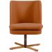 Kit 02 Poltronas Decorativas Giratória Base X Pérsia D02 Veludo Telha B-262 - Lyam Decor