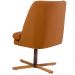 Kit 02 Poltronas Decorativas Giratória Base X Pérsia D02 Veludo Telha B-262 - Lyam Decor