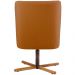 Kit 02 Poltronas Decorativas Giratória Base X Pérsia D02 Veludo Telha B-262 - Lyam Decor